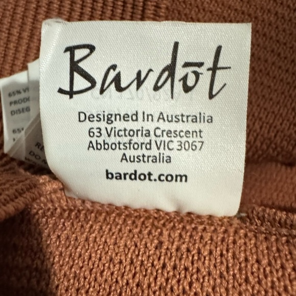 BARDOT Katy Bodycon Chestnut Brown Knit Dress Size 8 Medium - Picture 10 of 11